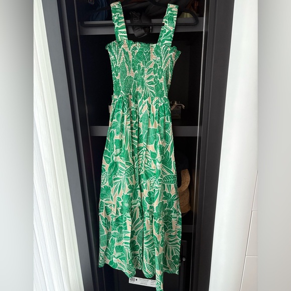 OPT Green Leaf Print Maxi Dress
